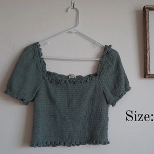 Sage Green Crop Top